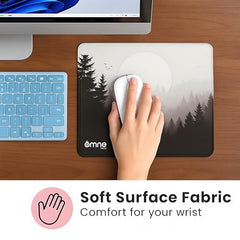 omne TECH Mousepad for Desk | Smooth Waterproof Surface, Anti-Slip Rubber Base, Durable & Comfortable Mouse Pad for Office, Laptop & Computer (Abstract Leaf Patten)