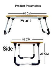 YAJNAS Adjustable Lap Desk with Aluminum Frame, Powder Coated Finish, White, for Study, Work, or Presentations