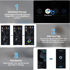 TECPHILE Wireless GPS Tag Tracker for Android, Bluetooth Tracker, Find My Hub App Compatible, Bluetooth Tracking up to 30m, Anti-Loss Alert, Loss Item Finder (Pack of 1)