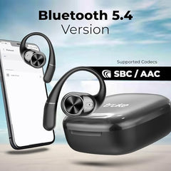 truke Newly Launched Buds Infinity Open Ear Wireless Earbuds with 70Hours of Playtime, 16mm Titanium Speaker, Quad Mic PureVoice™ ENC for Clear Calls, Dual Pairing, Fast Charging OWS - Royal Blue