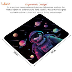 Tukzer Extended Vegan PU Leather Mouse Pad Desk mat Smooth Reversible Dual Color Splash Proof Anti Fray Stitched Edges Non-Slip Mousepad for Laptop Notebook Gaming Computer(Blue & Yellow 90CM X 45CM)