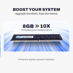 EVM 8GB DDR4 Desktop RAM 3200MHz | Long-DIMM – 1.2V Low Voltage |288-PIN Pin, Intel & AMD Compatible | High-Speed PC Memory Upgrade | 10 Year Warranty (EVMT8G3200U88P)