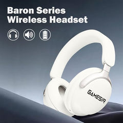 GameSir Newly Launches Echo Plus: Premium Over-Ear Wireless Bluetooth Headphones Deep Bass, Passive Noise Cancellation, Built-in Mic,5 Hours of Music & Talk Time, for Adults Men & Women (White)