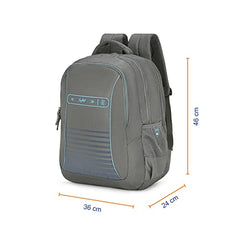 Skybags Porto Spacious 40L Weekender Backpack, 2 Compartments, Black-Blue | Laptop Compatible (Upto 17"), Front & Shoe Compartments, Padded Handles, Travel/ Office Bag, Unisex, 1-Year Global Warranty