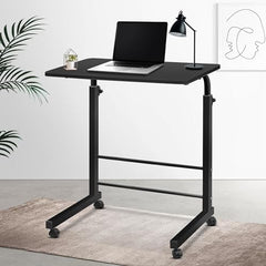 TECHNOVIBES Foldable Study Table/Bed Table/Foldable and Portable Wooden/Writing Desk for Office/Home/School (Wooden with Black Leg)
