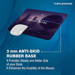 TURTLEWINGS | Mousepad | Inspirational Quote Mousepad – 22x18 cm, 3mm Thick | Abstract Design Non-Slip Rubber Base | Office, Study & Gaming Use | Premium Smooth Surface 3