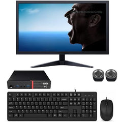 𝗟𝗲𝗻𝗼𝘃𝗼ThinkCentreTiny M700 PC Combo | 19" FHD | 𝗜𝗡𝗧𝗘𝗟i5 6th Gen |8GB RAM/256GB SSD | Win 11 Pro, WiFi, MS Office | HD Graphics | USB, LAN, HDMI/VGA/DVI | A+ Condition | Pre-Owned & Tested