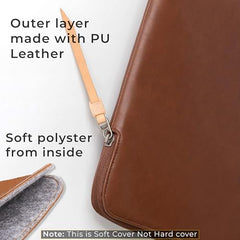 CONTACTS Slim Protective Laptop Sleeve 13-13.3 Inch Compatible with 13 Inch MacBook Pro & MacBook Air, Faux Leather Bag Water-Resistant Cover Notebook Computer Case for Mac - Tan-New…