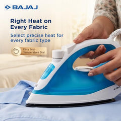 Bajaj MX 2 Neo Steam Iron | 1250W Powerful Performance | Multiple Steam Functions | Non‑Stick Soleplate | Adjustable Temperature | Ergonomic Grip | Anti‑Drip Protection | 1‑Year Warranty
