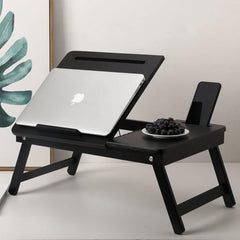 DDS Dream Decor Shoppee Wood Portable Laptop Table Adjustable Height With 1 Drawer (Blue)