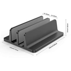 Techzere Adjustable Aluminium Vertical Laptop Stand, Black