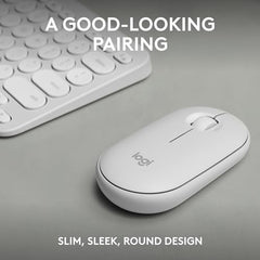 Logitech Pebble 2 Combo, Wireless Keyboard and Mouse, Quiet and Portable, Customisable, Logi Bolt, Bluetooth, Easy-Switch for Windows, macOS, iPadOS, Chrome -