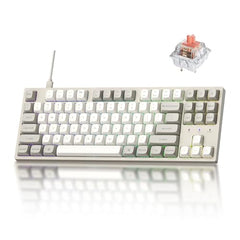 Keychron C1 Pro 8K Wired Custom Keyboard, RGB Backlit, Silent Red Switch