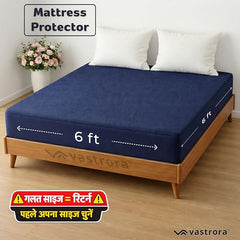 Vastrora 100% Waterproof Mattress Protector Queen Size 5x6 Ft | 60x72 in | Pee & Urine Proof Mattress Cover | Elastic All-Around | Terry Cotton Fitted Bed Cover | Noiseless, Breathable Bed Protector