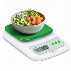 Dokro Digital Weighing Scale for Kitchen(LCD, Green), Kitchen Scale with High-Precision Sensors, TARE Function, 1g-10kg Range, with 2 AAA Batteries | Portable Food weight scale for home, baking, diet