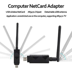 Gugxiom Ar9271 Usb Wireless Wifi Adapter With 2Dbi External Antenna,For Desktop Kali Linux Ubuntu Windows Xp 7 8 10 Ros,Black