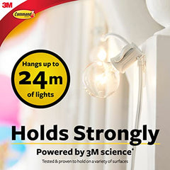 Command Decorating & organizing Pack of 20 clips/hooks and 24 mini strips, Damage Free walls, Clear,Plastic