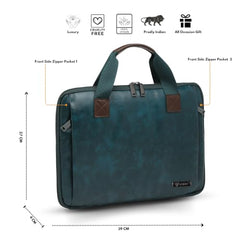 VISMIINTREND Laptop Leather Bag for Man | Coffee Brown