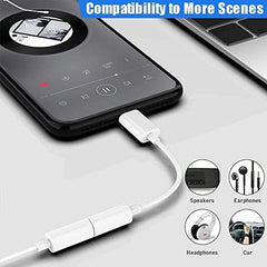 [Apple MFi Certified] 1 Pack Lightning to 3.5 mm Headphone Jack Adapter, iPhone Aux Adapter Converter Dongle Audio Cable Compatible with iPhone 14 13 12 11 X XS 8 7