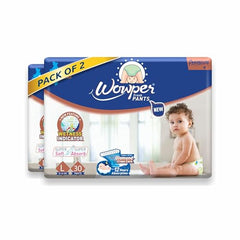Wowper Easy Pants Baby Diaper | Medium Size Diapers | Diapers with Wetness Indicator | Upto 12 Hrs Absorption | 7-12 Kg | 34 Counts