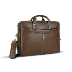 HAMMONDS FLYCATCHER Genuine Leather Office Bag for Men, 15.6 Inch Professional Brown Laptop Bag for Men, Adjustable Strap & Multi Compartments, 1 Year Warranty - Office, Travel, Daily Use