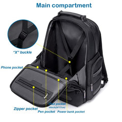 Arctic Hunter Premium Backpack with Shockproof Laptop Compartment 20L Heavy Duty Padded 1680D Polyester Multiple Pockets Smart Organizer Water/Scratch Resistant