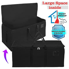 Storite Jumbo Super-Size 81 L Canvas Moisture Proof Heavy Duty Storage Bag | for Toys/Stationery/Blankets/Clothes/Moving Bags MultiPurpose With Strong Reinforced Handles Rectangular Cream (87x26x36 cm)