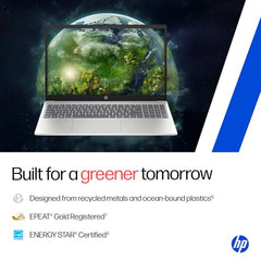 HP 15, AMD Ryzen 3 7320U (8GB DDR4, 512GB SSD) FHD, Anti-Glare, Micro-Edge, 15.6''/39.6cm, Win11, M365 Basic(1yr)* Office24, Silver, 1.59kg, fc0500AU, FHD Camera w/Privacy Shutter Laptop