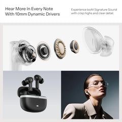 boAt 2026 Launch Nirvana Ion TWS Earbuds (Lunar Black) | Massive 120 Hours Playtime, Quad Mics ENx™ Tech, Multipoint Connectivity, In-Ear Detection, Dual EQ Modes, and BEAST™ Mode