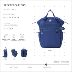 Fieldwrks Switch 26L Convertible Laptop Backpack 15.6 Inch