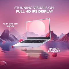 acer Aspire, AMD Ryzen 7-7730U, 16GB RAM, 512GB SSD, Full HD 15.6"/39.62cm, Windows 11 Home, Pure Silver, 1.79KG, AS15-42, WiFi 6, AMD Graphics, Backlit Keyboard, 55Wh Battery Laptop