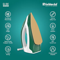 Goldmedal Glide 1100W Dry Iron | Non-stick Weilburger Premium