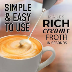 PEAKTASTE Electric Milk Frother Wand for Coffee, Latte & Matcha