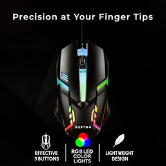 BESTOR 4-in-1 RGB Gaming Combo – Backlit Full-Size Keyboard Precision RGB Mouse Over-Ear Headset with VoicePure Mic & Extended Mousepad | Complete Gaming Accessories Set for PC & Laptop