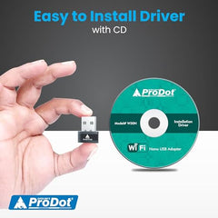 Prodot USB WiFi Adapter I 150 Mbps 2.4GHz I Nano Size WiFi Dongle I Driver Free Wireless Network Adapter for Desktop PC Laptop, Support Windows 11, 10, 8.1, 8, 7, XP, Pack of 02