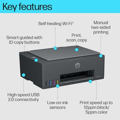 HP Smart Tank 580 All-in-One WiFi Colour Printer | 1 Extra Black Ink Bottle | 1+1 Year Extended Warranty on Registration| Up to 8000 Black & 6000 Colour Prints I Print,Scan & Copy for Office/Home