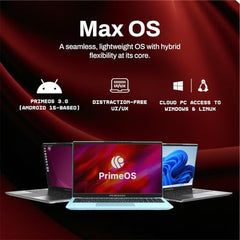 Primebook 2 Max (2026) | 8GB RAM, 256GB UFS Storage | 15.6-Inch Full HD IPS Display | 12hrs Battery | MediaTek Helio G99 | Android 15 (PrimeOS 3.0) | Backlit Keyboard | in-Built AI (Gray)