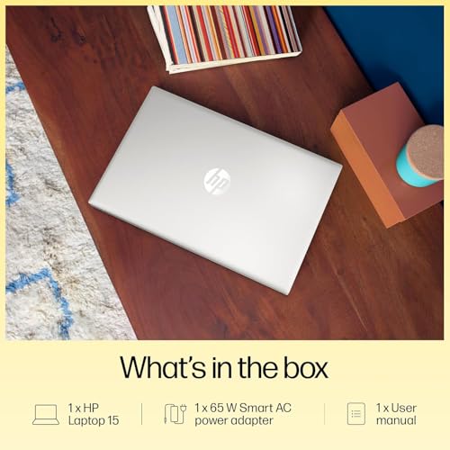HP 15, Ryzen 5 7530U Laptop (8GB DDR4,512GB SSD) Anti-Glare,15.6''/39.6cm, FHD, Win11, M365 Basic(1yr),Office Home24, Silver,1.59kg, Radeon Graphics, Camera w/Privacy Shutter, fc0388AU