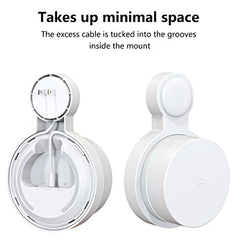 ANVASK Pefecon Outlet Wall Mount for Google WiFi [2020 Model], No Messy Wires | Space Saving | Easily Be Moved Outlet Mount for Google Mesh WiFi Router, Best Design for Winding Power Cord (3 Pack)