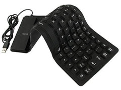 Crownish Portable Flexible Silicone Fordable Waterproof Wired USB Laptop and Tablet Keyboard