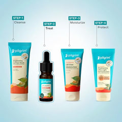 Pilgrim 10% Vitamin C Face Serum for Glowing Skin with Niacinamide - 10ml | 5% Niacinamide & Glutathione, Brightening, Fades Dark Spots & Evens, Dullness, Sensitive Skin Safe, Oil Free, All Skin Types