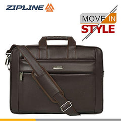 Zipline Laptop bags for men office use | Faux Leather Laptop Bag for Man - Fits 14/15/15.6 inch Laptop/Macbook/Macbook Pro/Tablet Messenger Bags for Mens (1-Brown Bag)