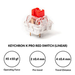 Keychron V1 Wired Mechanical Keyboard, 75% Layout, Frosted Black QMK/VIA Programmable, Hot-swappable K Pro Red Switch, Mac Windows Linux Compatible, Translucent, USB-C