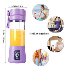 Etekcity Portable 6-Blade Juicer Blender with built-in Jar, Juice Mixer Bottle,Fruit Juice Machine,USB Rechargeable Personal Size Juicer Grinder for Juices,Protein&Milk Shakes (REDQ1)