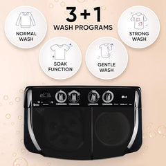 LG 11.5 kg, 5 Star, Roller Jet Pulsator with Soak, Wind Jet Dry Technology, Semi-Automatic Top Load Washing Machine (2025 Model, P115ASDAZ, Smart Filter & Rat Away feature, Burgundy)