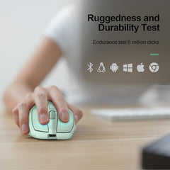 TECKNET Wireless Mouse, BT 5.0/2.4G, Rechargeable 6-DPI Silent, Grey