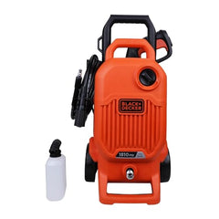 BLACK+DECKER BEPW1600 1300W 1600 PSI 110 Bar Pressure Washer for Car, Bike, Home & Garden Cleaning Use with Multiple Accessories Included, 1 Year Warranty, Orange & Black