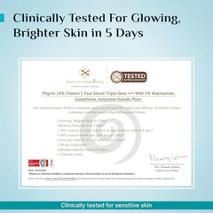 Pilgrim 10% Vitamin C Face Serum for Glowing Skin with Niacinamide - 10ml | 5% Niacinamide & Glutathione, Brightening, Fades Dark Spots & Evens, Dullness, Sensitive Skin Safe, Oil Free, All Skin Types