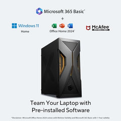 ASUS T500 (2026),Intel Core 5 210H(i5-14th Gen),RTX 3050-6GB,16GB RAM,1TB SSD,Windows 11,M365 Basic(1Y)* Office 24,Gray,5.9 Kg,with Gaming RGB Keyboard & Mouse(USB),T500MV-05210H006WS,Gaming Tower PC