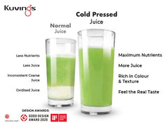Kuvings B1700 Cold Press Whole Slow Juicer, Patented JMCS Technology for 10% More Juice, All-in-1 Fruit & Vegetable Juicer, 12 Yrs Warranty (Motor), 240W Strong Motor (Dark Silver)